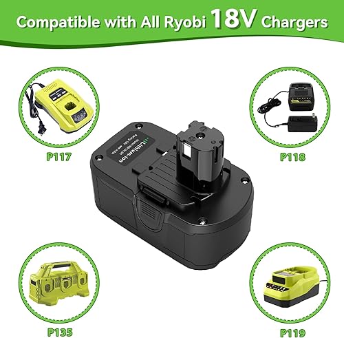 Miniatura 4 de Batería de 18 V para Ryobi One+ para Ryobi One 6.0 AH Litio-ion 18 Voltios P108 P189 P102 P103 P104 P105 P107 Herramientas de taladro PBP005 Batería