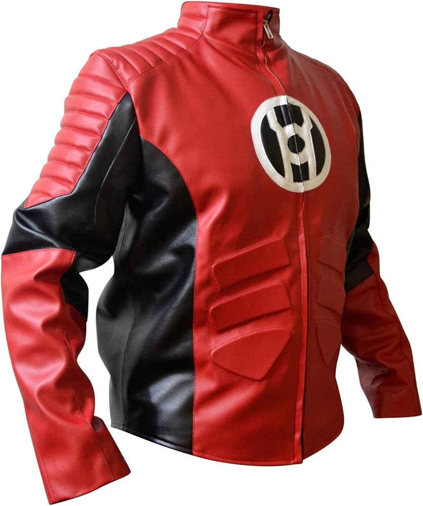 CLANE LANTERN SLEEVE JACKETサイズ2 Gardner's Red Lantern Leather Jacket, Faux Leather, XSS at Amazon