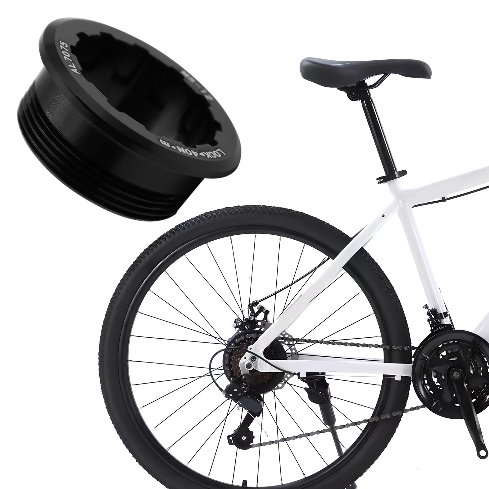 Anello di sicurezza per bicicletta a 12 velocità, compatibile con Shimano Micro Spline, 12 marce, M7100, M6100, M8100, nero, 12 dischi di sicurezza 7R, unisex, per adulti