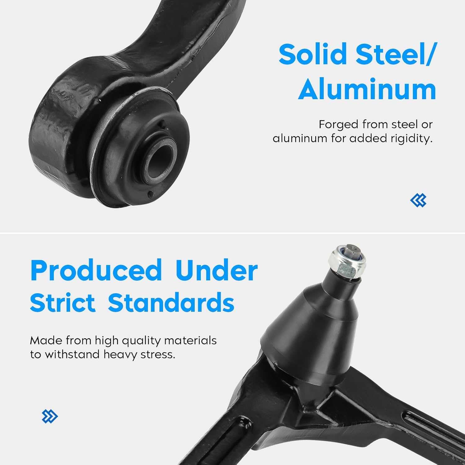 Front Upper Control Arms w/Ball Joints for Jeep Liberty 2002-2004, Left & Right Outer Tie Rod End + Sway Bar End Links, Suspension Kit K3198 K3199 EV402 ES3535 ES3536 K7391, 10Pcs