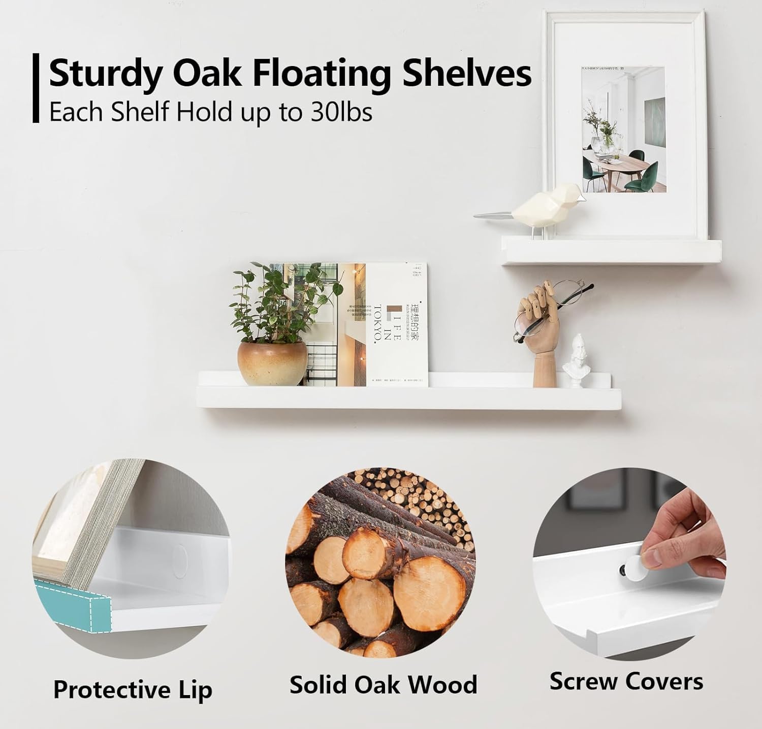 Gieanoo Floating Shelf White - Image 4