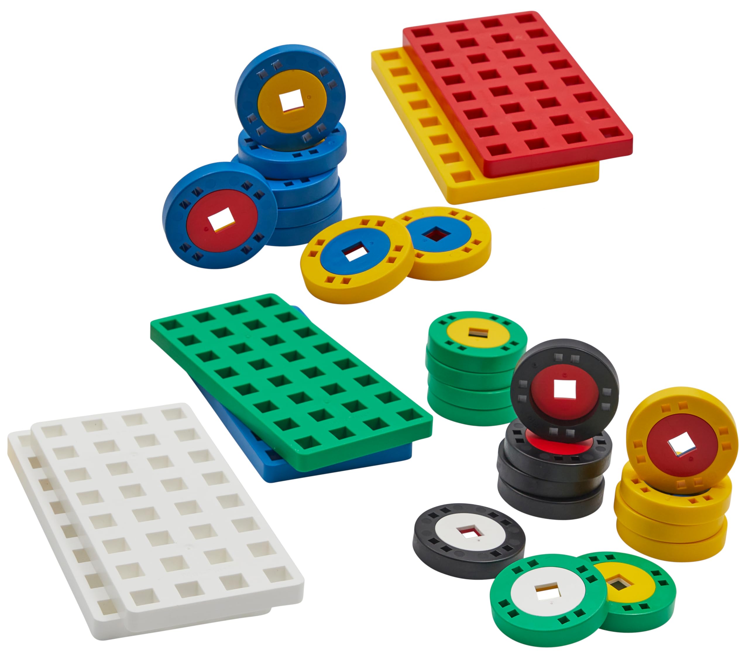 PLUS PLUS - Big Wheel and Baseplate Mix - 30 Pieces - Interlocking