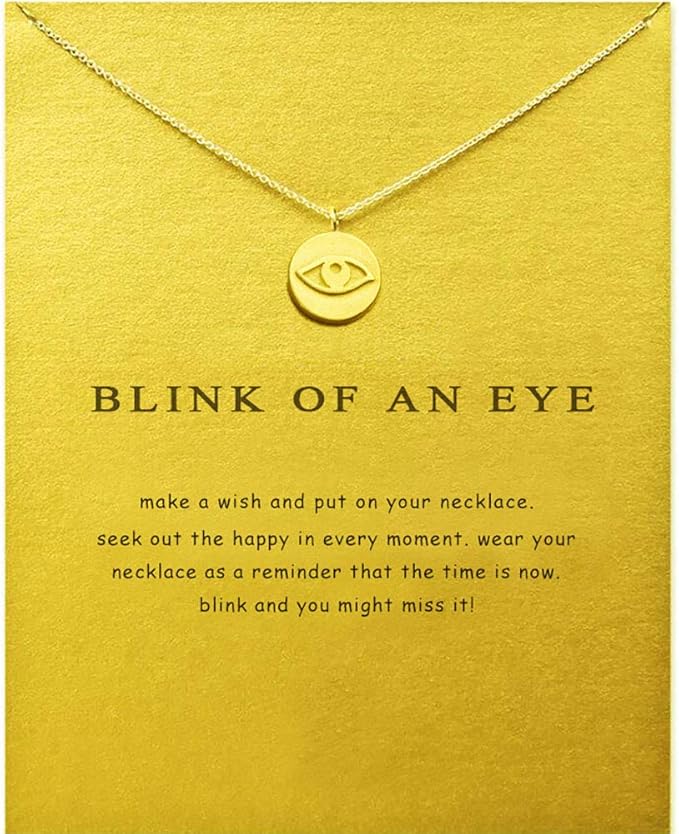Starry sea Compass necklace good luck elephant necklace gift card with message card Amazon.co