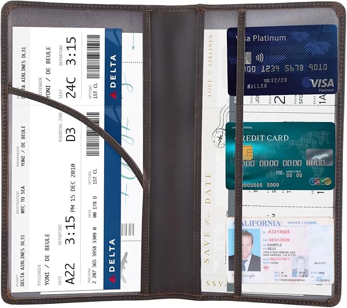 Organizador de cuero para documentos miniatura 8