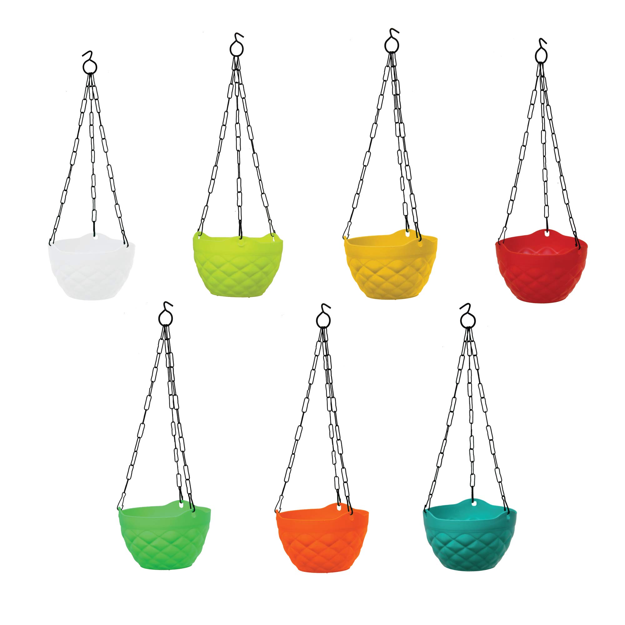 TrustBasket Diamond Hanging Basket Mixed Colours (Set of 5)-Multicolour Hanging Basket,Hanging Flower Basket/Balcony Indoor,Outdoor Hanging (B08P8MJVKS) Amazon Price History, Amazon Price Tracker
