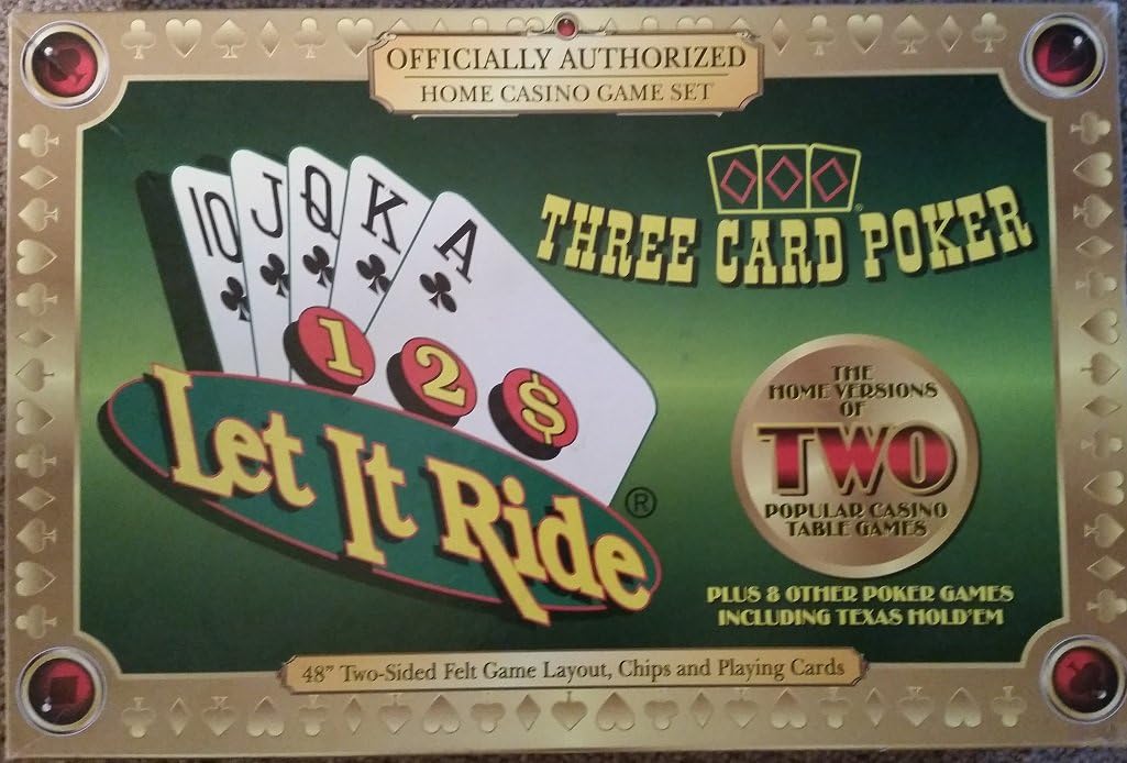 TDC Games Let It Ride and Three Card Poker Casino Card Game Set