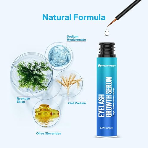 Miniatura 4 de Suero de crecimiento de pestañas (0.17 onzas), sueros de pestañas para pestañas más completas y seductoras, suero de pestañas para pestañas y cejas,