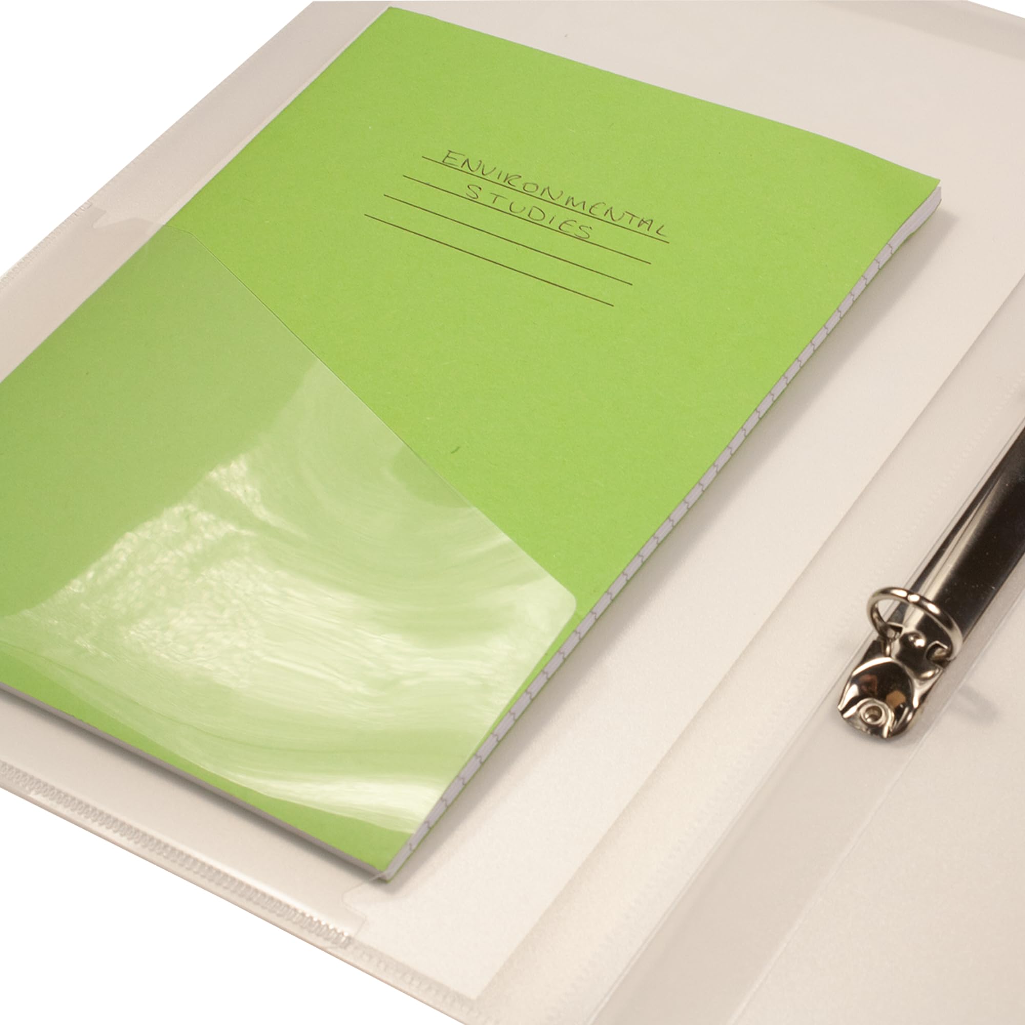 eco-eco Lot de 12 classeurs de présentation transparents à 2 anneaux 95% recyclés Dos 22 mm