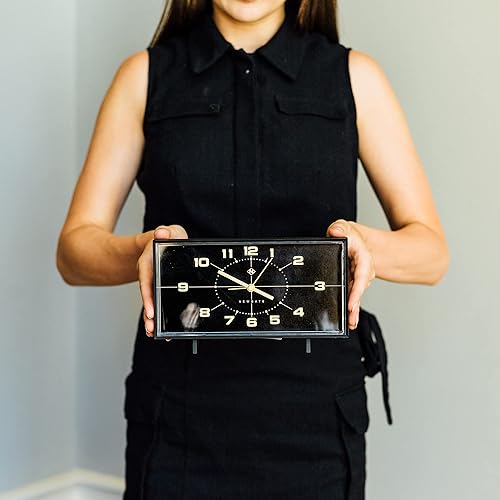 Miniatura 6 de NEWGATE Wideboy - Reloj despertador de inspiración retro - Reloj despertador analógico - Reloj despertador de noche - Reloj despertador con batería