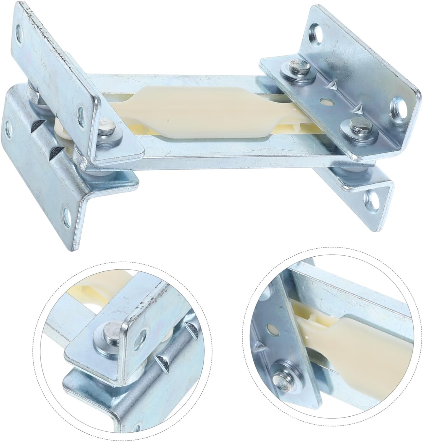 Adjustable Sofa Hinge for Armrest and Headrest Foldable Bed Headrest Support Concealed Metal Joint Hinge for Backrests Silver