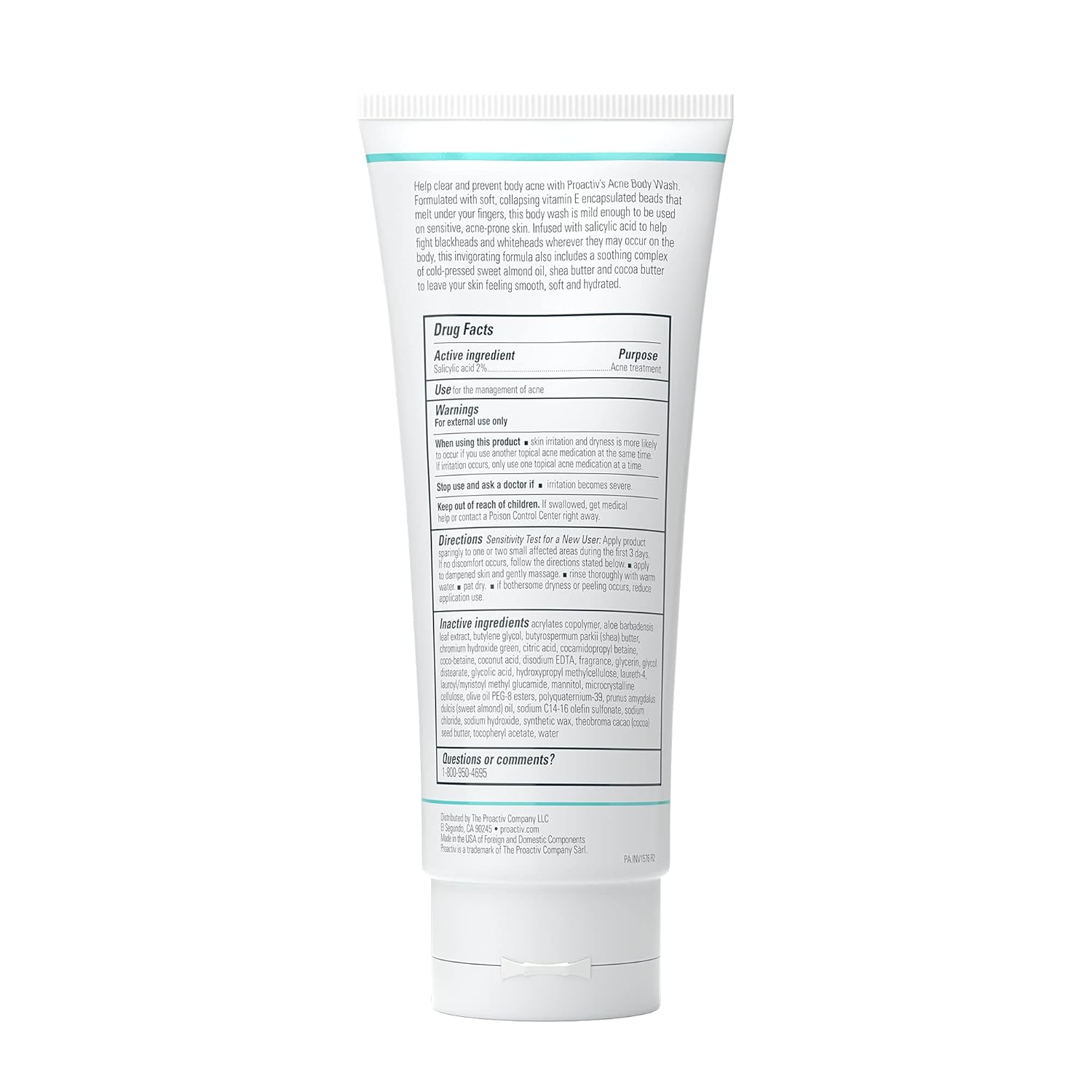 Proactiv Acne Body Wash - Exfoliating Body Wash for Sensitive Skin, Salicylic Acid Cleanser with Soothing Shea Butter & Cocoa Butter - 9 oz.