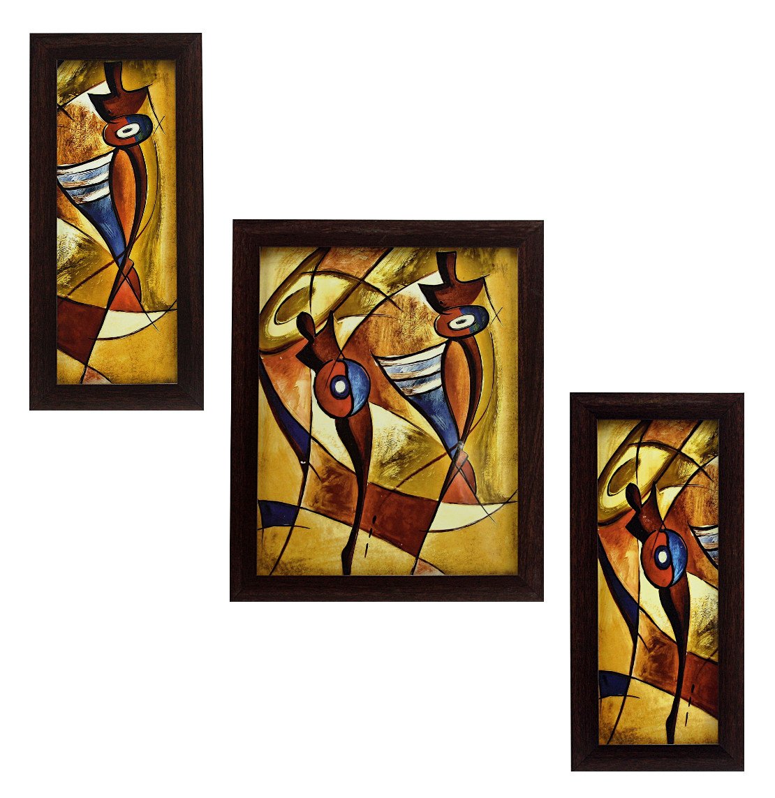 Indianara 3 Piece Set of Framed Wall Hanging Art Print Amazon.in