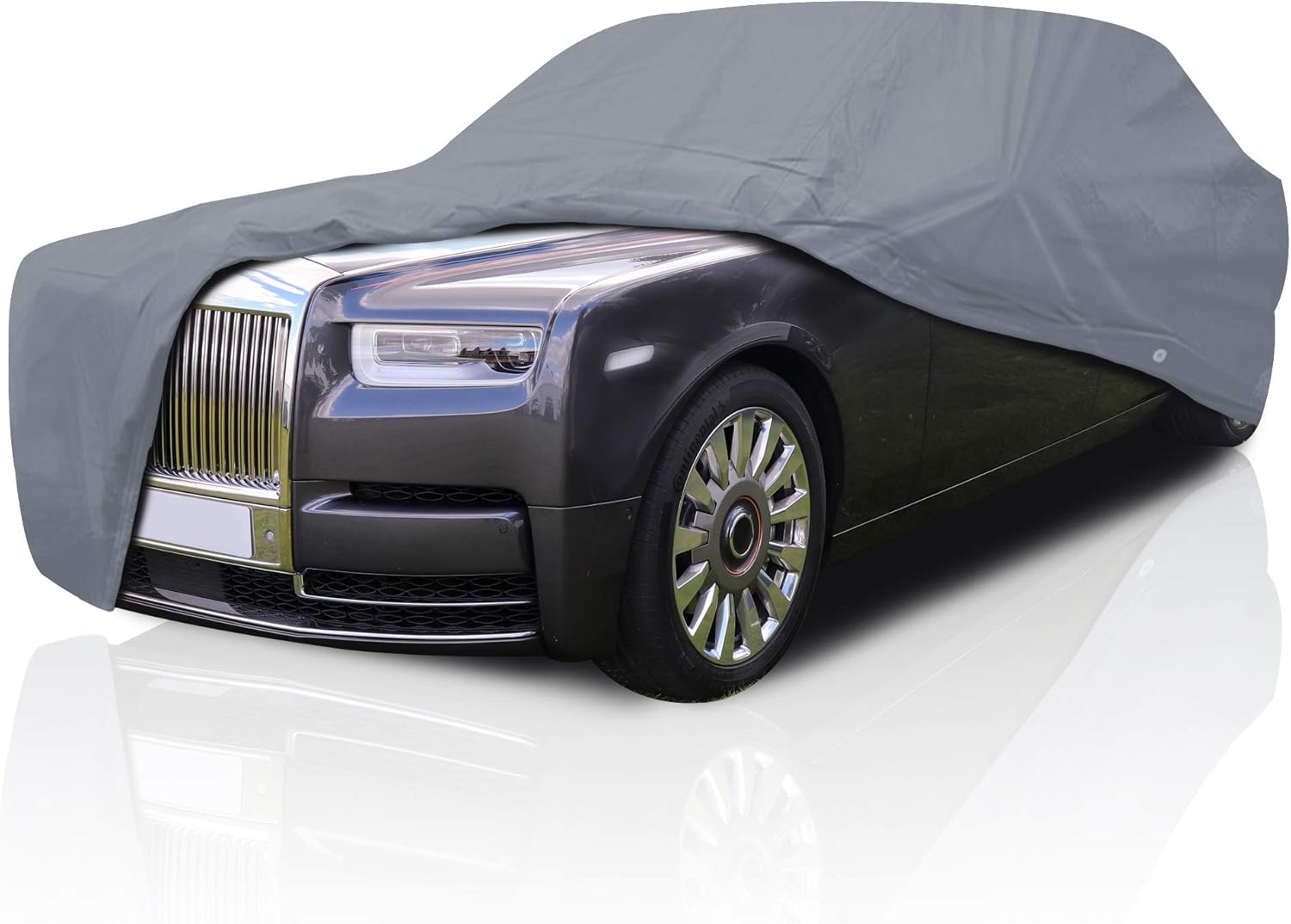 5 Layer Car Cover for Rolls Royce Ghost EWB 2010-2026 Sedan 4-Door Semi Custom Fit Full Coverage Heavy Duty All Weather Protection Breathable Dust Wind Shield