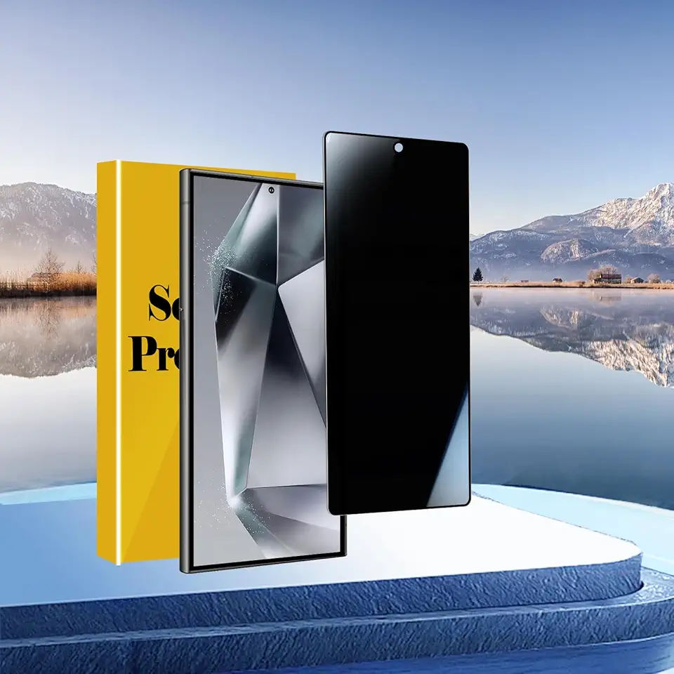 1 pacote para Galaxy S24 Protetor de tela ultra privacidade, película de vidro temperado privada anti-espião, dureza 9H, compatível com capas