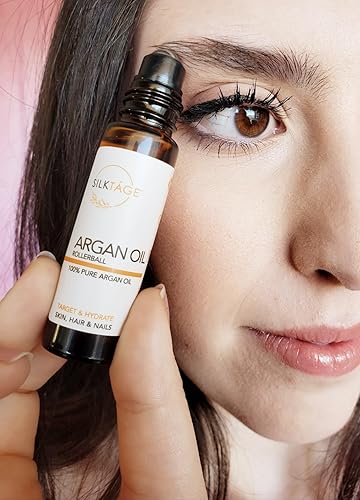 Miniatura 4 de SILKTÁGE Rollerball de aceite de argán – 100% puro, orgánico, prensado en frío, aceite de argán marroquí para cabello, piel, labios, uñas,