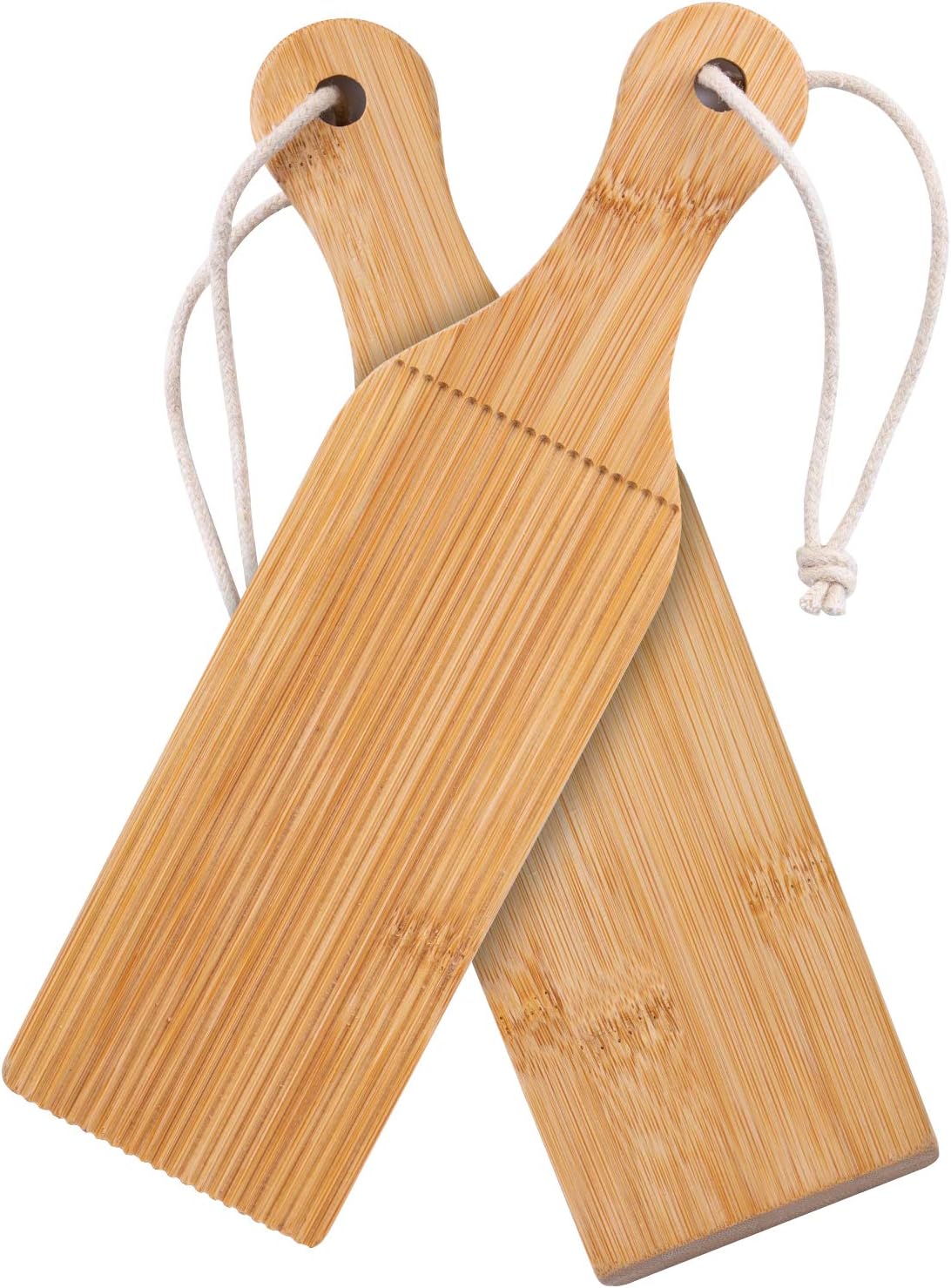 Gnocchi Board Butter Paddles - Bamboo Pasta Board Gnocchi Maker, Gnocchi Paddle Pasta Tools, 2 Packs