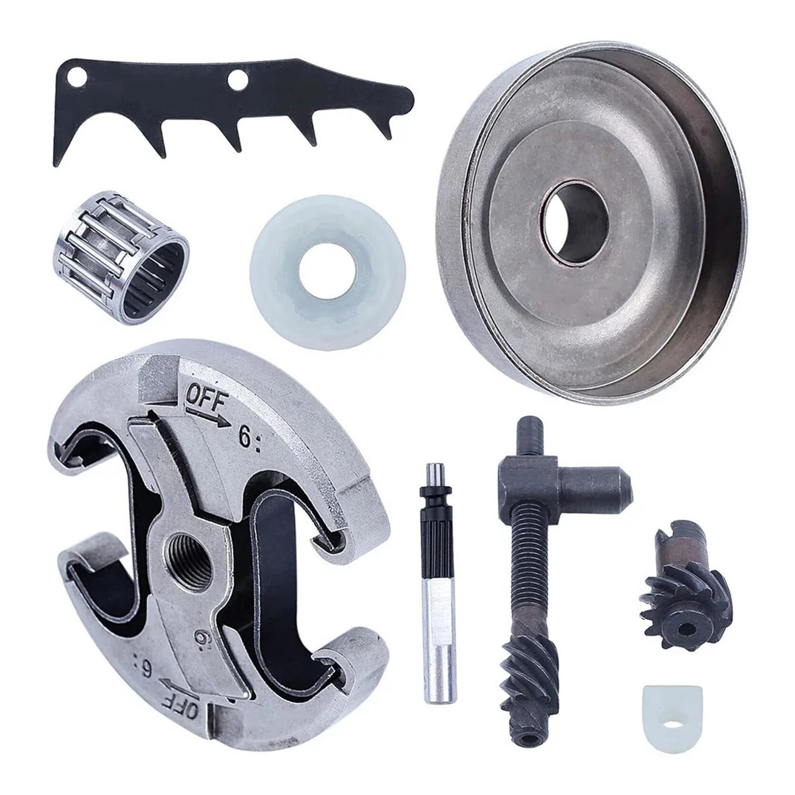 Tambor de embrague con cojinete de agujas Tambor de embrague de motosierra Modelos compatibles Piezas de repuesto Kit de tambor de embrague de motosierra T