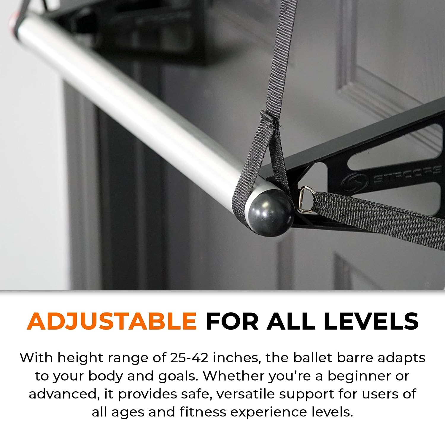 Stroops Dorbarre Exercise Equipment Portable Barre for Home Workout | Easy-to-Attach Ballet Barre System - Compact, Removable and Beginner-Friendly Strength Training Equipment