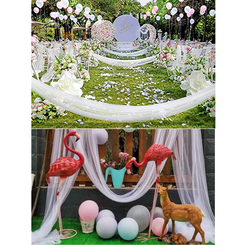 Tulle Blanc Doux 4 M X 1,6 M - Pour Décoration Mariage, Bouquets, Fêtes Et DIY - Vendu Au Mètre