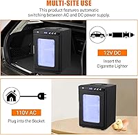Vista 5 de Incubadora de huevos de reptiles de 25L con control de temperatura (50.0 °F a 140.0 °F), incubadora digital portátil de laboratorio de enfriamiento