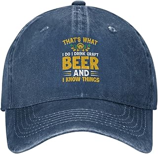 That's What I Do I Drink Beer and I Know Things Hat Funny Meme Saying Hat for Men Women Fun Sarcastic Hat Black