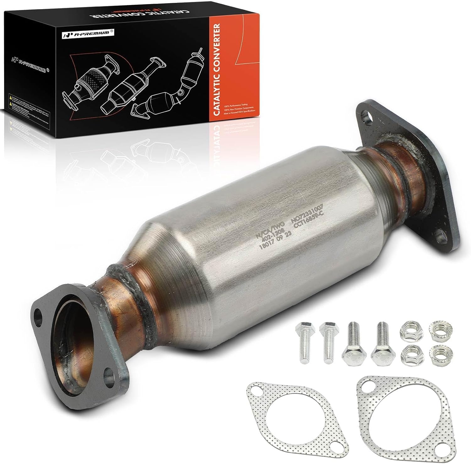 A-Premium Catalytic Converter Kit Direct-Fit Compatible with Kia Sorento 2011-2013 & Hyundai Santa Fe 2010-2012, 3.5L, EPA Compliant, Replace# 289503CZK0