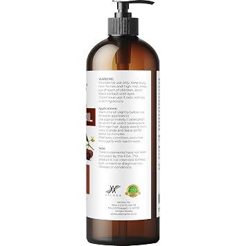 velona Jojoba Oil - 16 fl oz (With Pump) | 100% Pure and Natural | Golden, Unrefined, Cold Pressed, Hexane Free | Moisturizing Face, Hair, Body, Skin Care