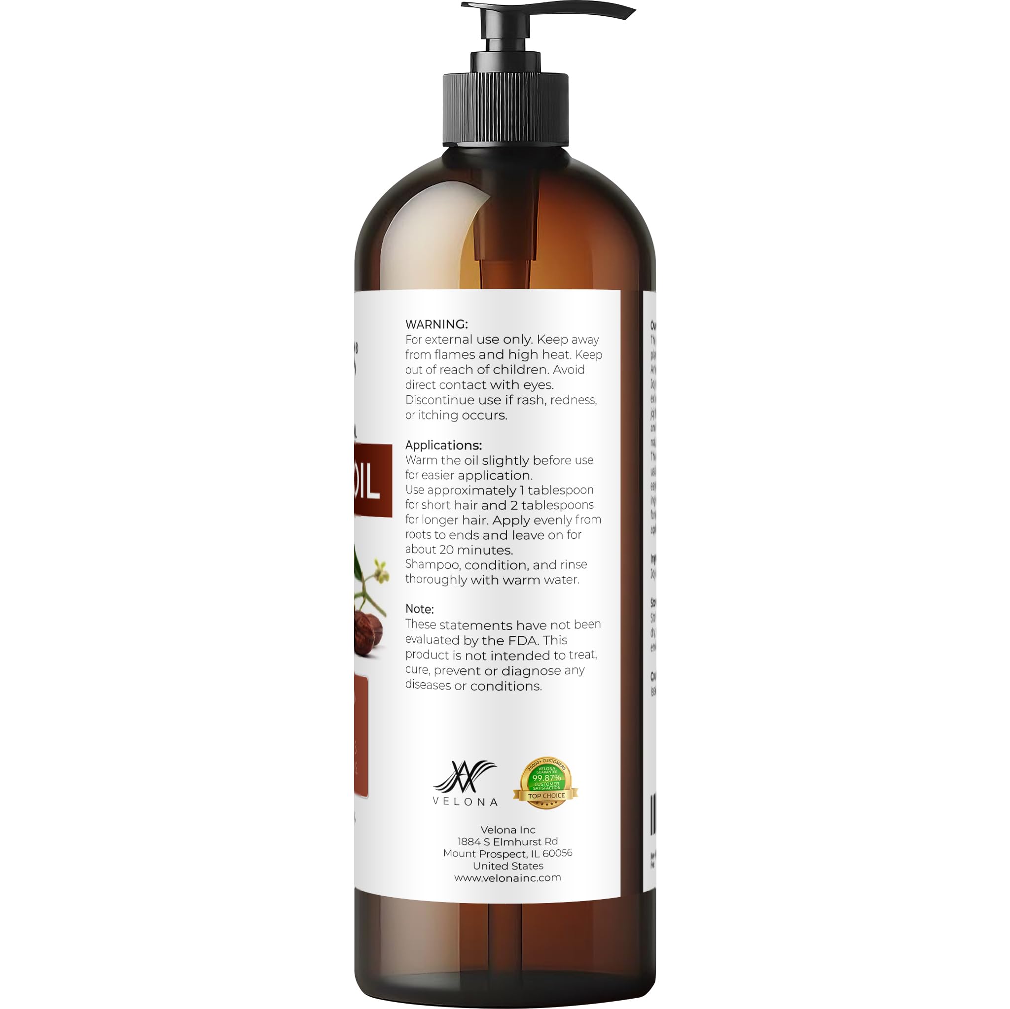 Jojoba Oil 16 uncji | 100% czysty i naturalny olej po prysznicu, złoty, nieokreślony, zimny, heksanowy