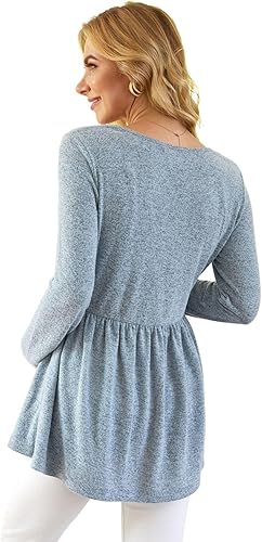 Miniatura 4 de Xpenyo Womens Maternity Tunics Long Sleeve Tops Fall Winter Shirts for Leggings Casual Pregnancy Clothes