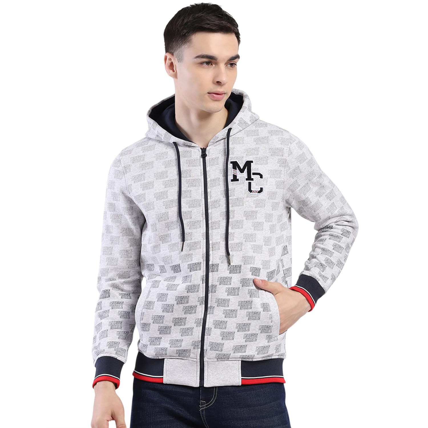monte carlo Men Regular Fit Printed Hooded Neck Side Pocket Zipper Full Sleeve Winter Sweatshirt|Warm and Comfortable Sweatshirt | Winter wear Sweatshirt for Men's (Pack of 1)-picture-26