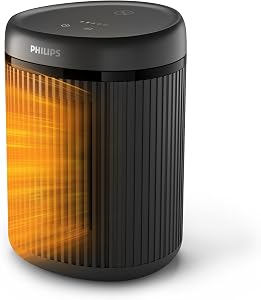 Philips 2000 Series Energy Efficient Fan Heater 1500W, Up to 25% Energy Saving, Quiet 24db(A) 5 Modes, 5 Safety Functions,…