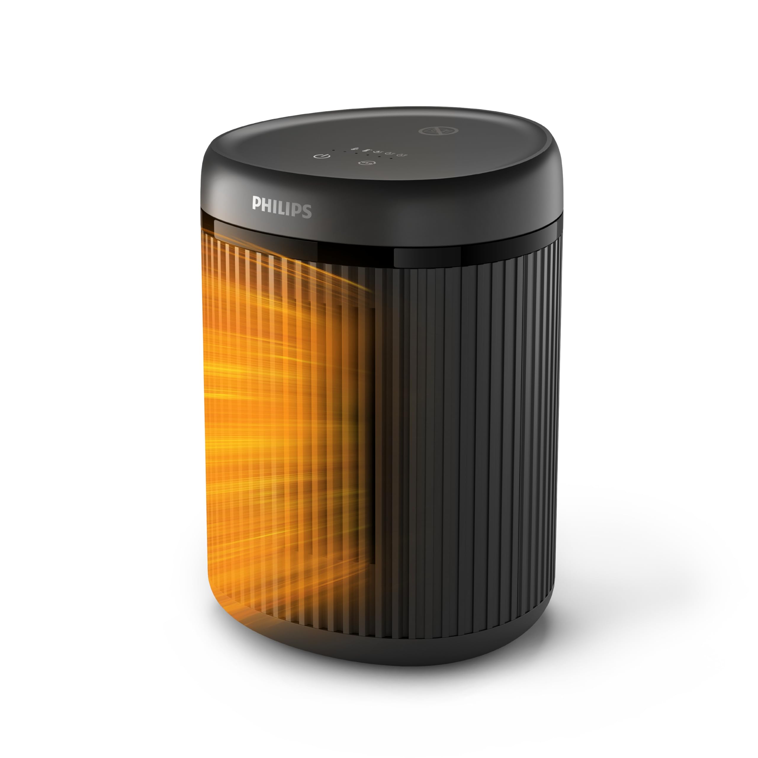 Philips 2000 Serie Energieeffizienter Heizlüfter 1500 W, bis zu 25% Energieeinsparung, leise 24 db(A), 5 Modi, 5 Sicherheitsfunktionen, dunkelgrau (CX2120/01)