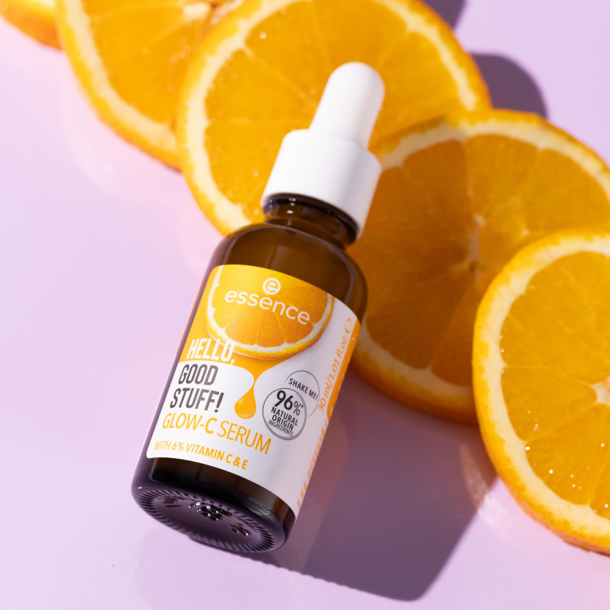 essence HELLO, GOOD STUFF! Serum GLOW-C, wygładzanie, z witaminami, opieka, naturalny (30ml)