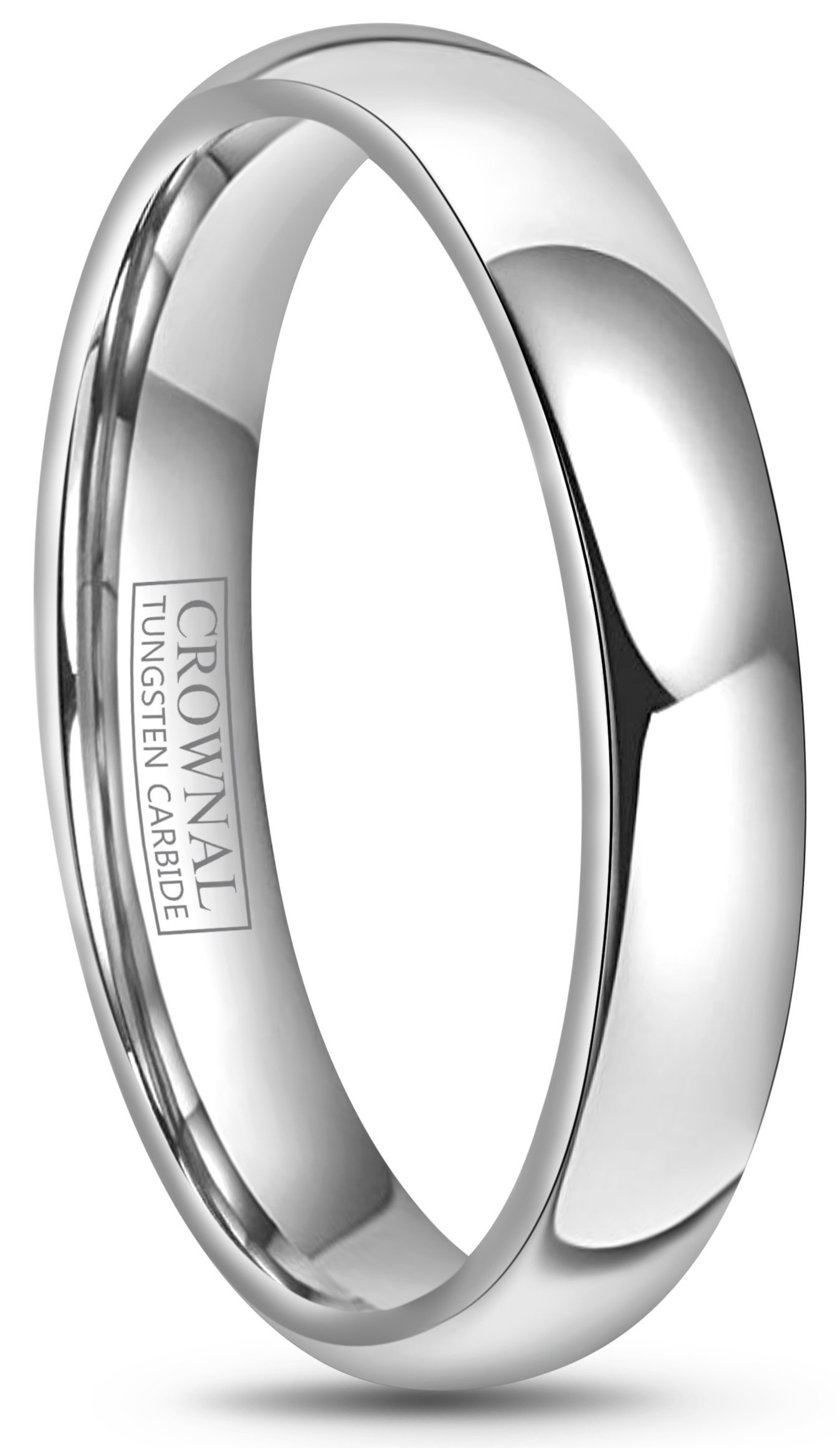 2mm 4mm 6mm 8mm 10mm Tungsten Wedding Band Ring Men Women Plain Dome Polished Size Comfort Fit Size 3 To 17