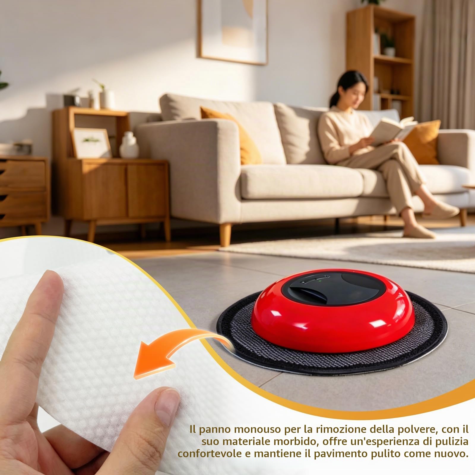Panni di ricambio per Vileda Virobi - Panni per mocio Vileda Robo Clean, panni monouso in microfibra, panni per mop per rimuovere la polvere, facili da sostituire (20 pezzi)