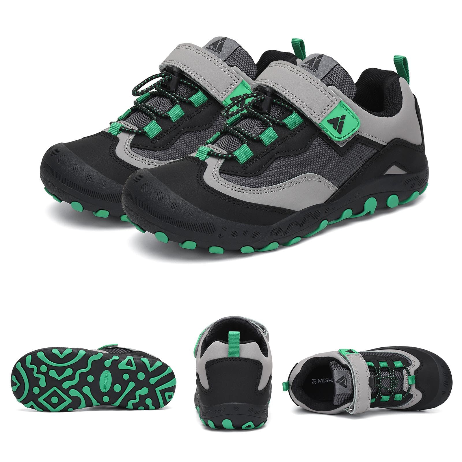 Mishansha Kinder Trekkingschuhe, Atmungsaktiv Wanderschuhe Jungen rutschfest Turnschuhe Mädchen Outdoor Sportschuhe