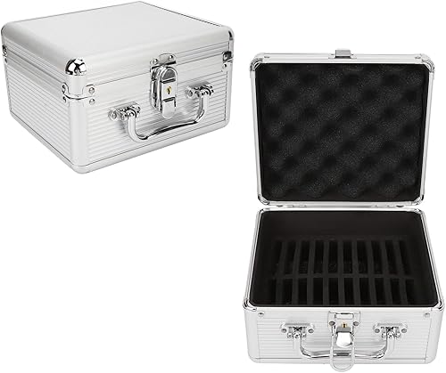 Miniatura 4 de Caja de almacenamiento de disco duro de 2.5", maleta de almacenamiento HDD con 20 bahías, estuche de transporte de disco duro externo con diseño de