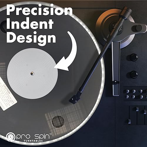 Miniatura 20 de PRO SPIN Green Glow - Tapete acrílico para tocadiscos vintage de vinilo de 12 pulgadas, cubierta antiestática, reduce el ruido y los sonidos