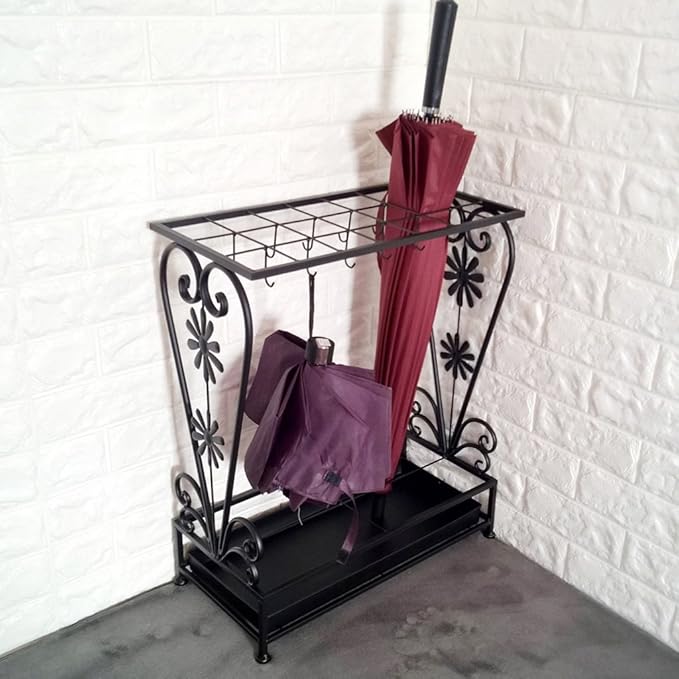 Amazon｜UMBRELLA STANDS HOME アイアン傘立て/大型ホテルロビー傘立て/家庭用傘立て収納ラックスクエア50×25×60