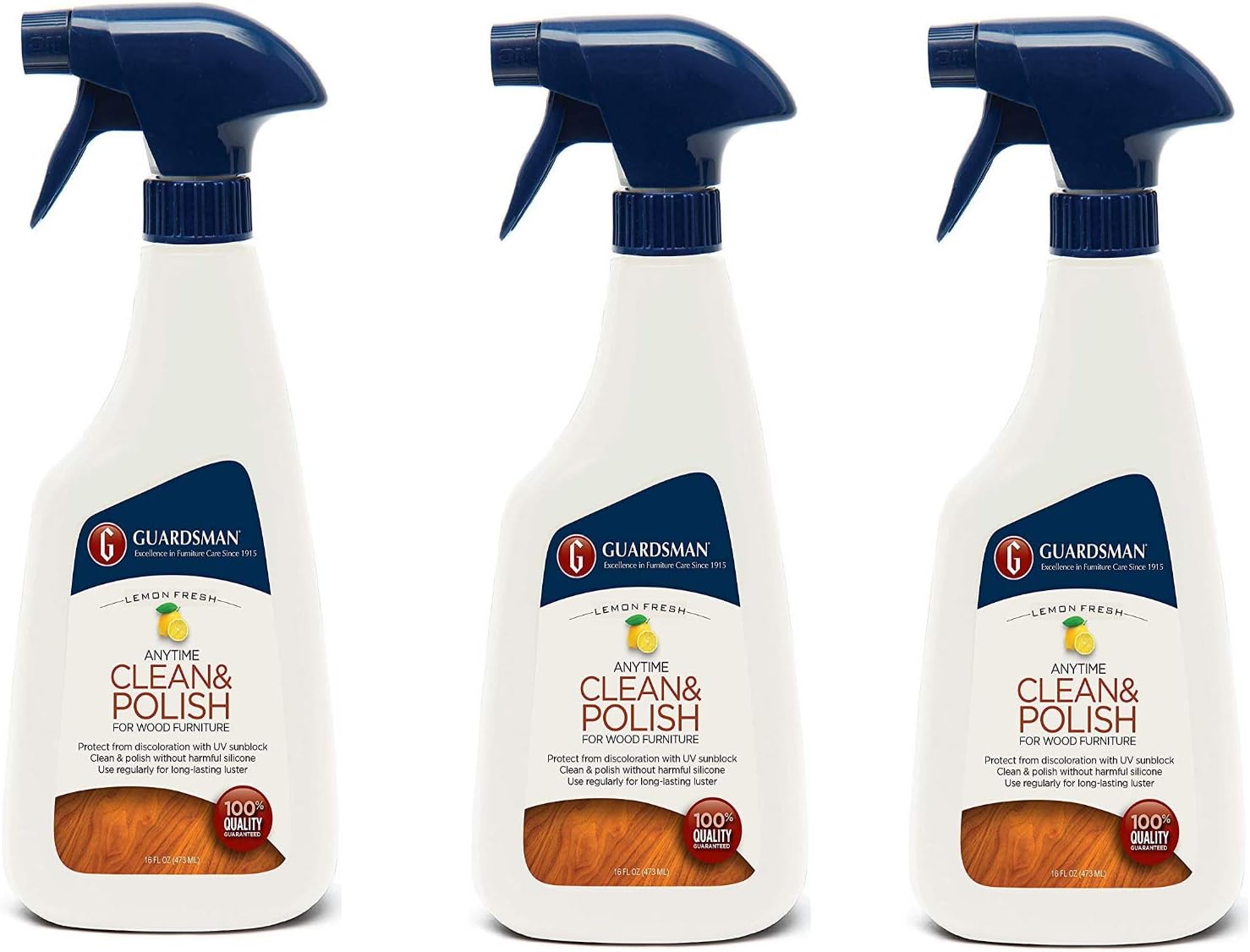 Guardsman Clean & Polish for Wood Furniture Lemon Fresh 16 oz Silicone Free