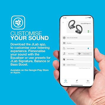 JLab Go Air Sport+ Running Headphones - Bluetooth Earbuds, Light Blue