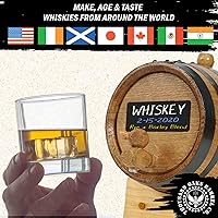 Vista 3 de The Whiskey Experience - Kit de elaboración de whisky prémium con barril de envejecimiento de roble de 1 litro y 10 esencias de sabor a licor, hace