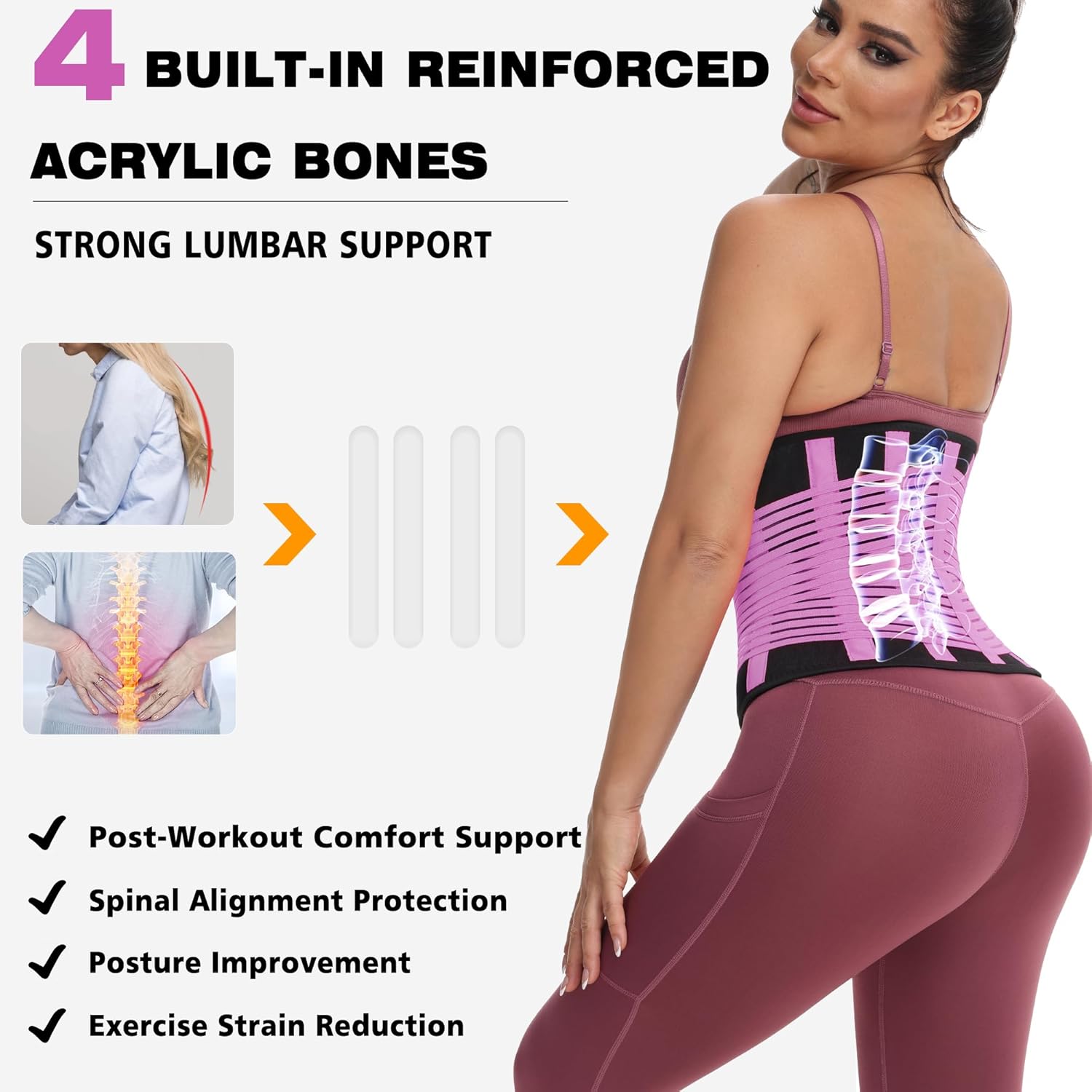 KOOCHY Waist Trainer For Women Men,Adjustable Sweat Band Tummy Control Belt,Waist Trimmer for Weight Loss Workout Fitness Gym - Image 4