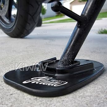 Badass Moto Motorcycle Kickstand Pad - Kick Stand Puck, Coaster Plate for Harley