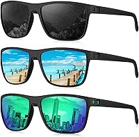 Vista 37 de KALIYADI Gafas de sol polarizadas para hombre, gafas de sol ligeras con protección UV para conducir, pescar y jugar golf