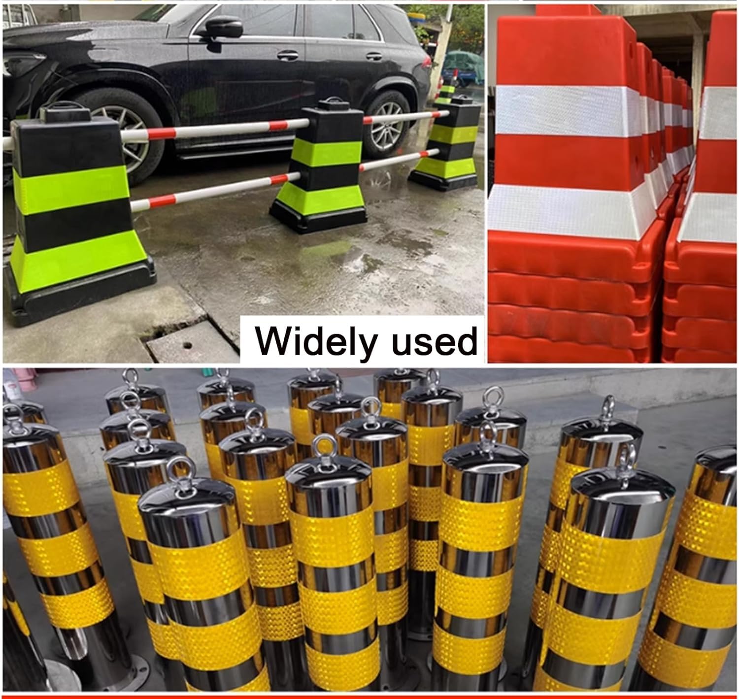 Taśma ostrzegawcza odblaskowa, Taśma ostrzegawcza odblaskowa, żółta, samoprzylepna, PVC, 50 metrów x 40 cm, 1 rolka