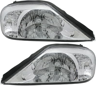 Headlight Set Compatible with GS LS Platinum Edition Left and Right with Bulb 2Pc 10819974