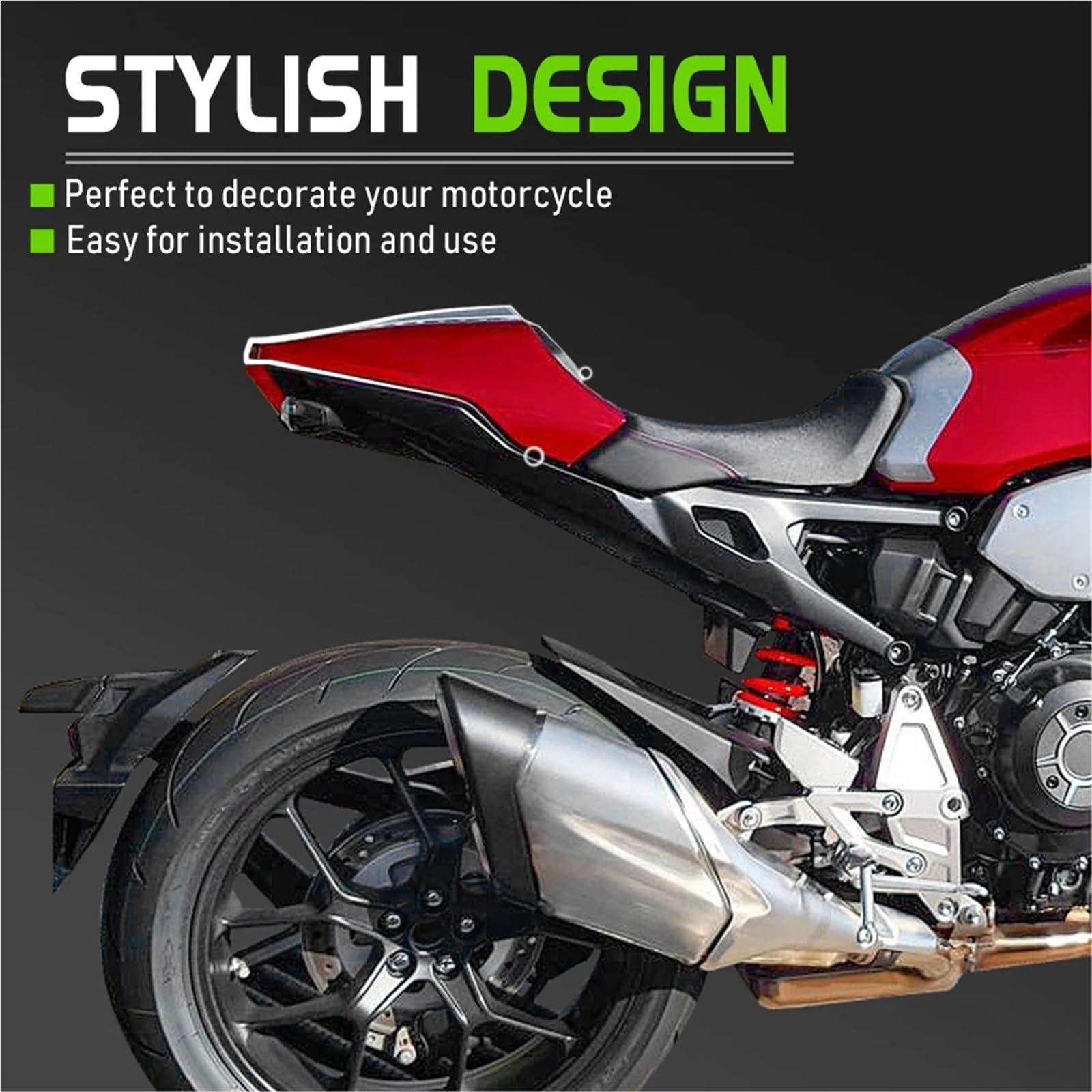 Spojler Boczny Motocykla Motocykl Tylny Pasażer Siedzenie Pokrowiec Solo Fairing Cowl Fit Dla Honda CB1000R 2019-2023(Gray black)