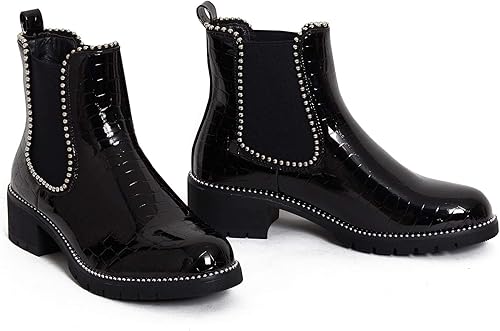 ankle boots with silver studs