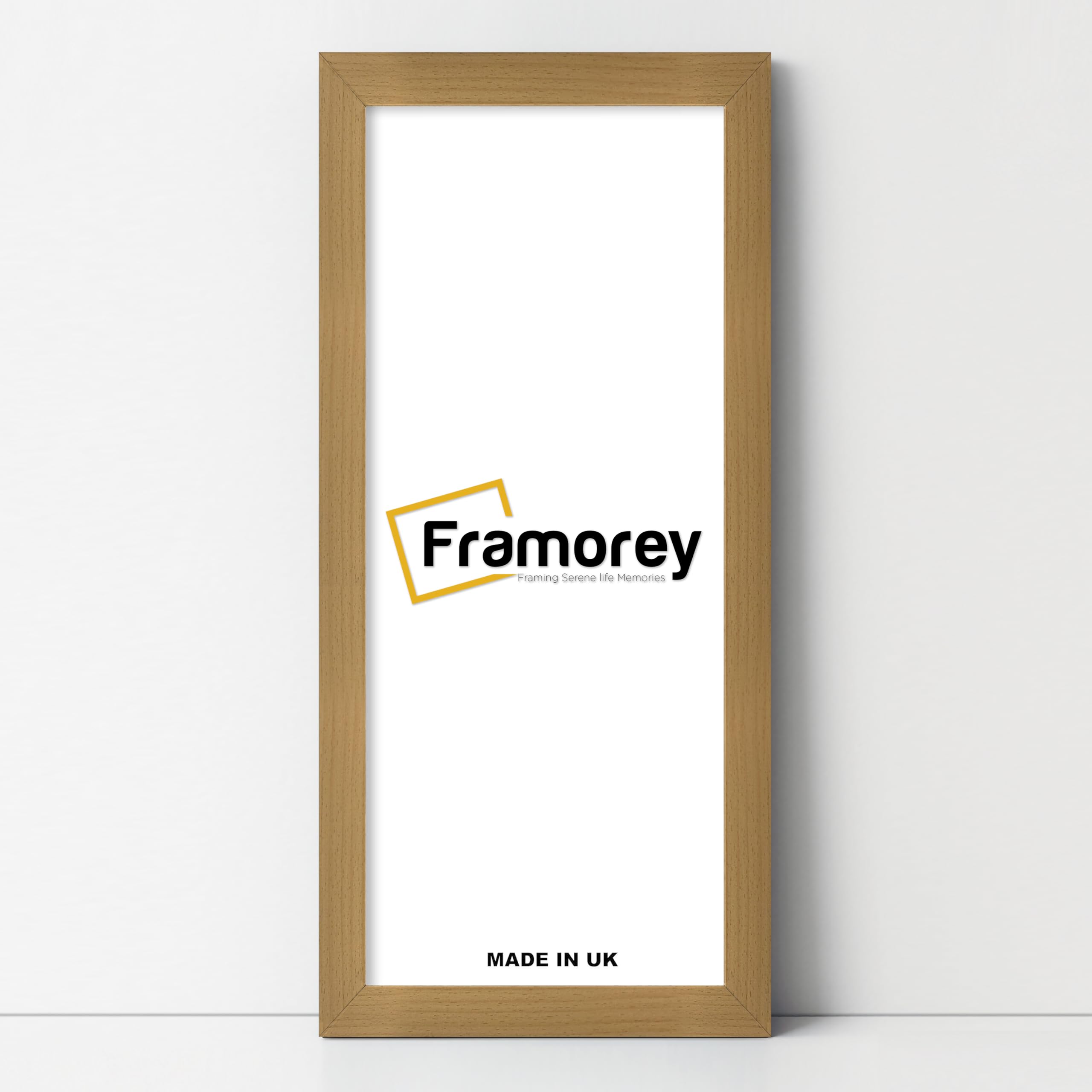 Framorey Modern Flat Beech Photo Frames, 17x9 Inch Size Picture Frame, Handmade Wooden Frames, Personalized Poster Frames, Certificate Frames